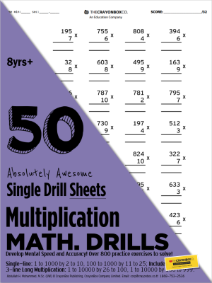 The Absolutely Awesome Multiplication Math. Drills Sheet Pack by Abdullah H. Mohammed Develop Mental Speed and Accuracy! Over 800 practice exercises to solve! Single-line: 1 to 1000 by 2 to 10, 100 to 1000 by 11 to 25; Includes Tables. 3-line Long Multiplication: 1 to 10000 by 26 to 100, 1 to 10000 by 100 to 999.